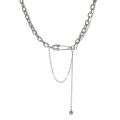TIMIA Fashion Niche Dainty Safety Pin Gothic Party Jewelry Women Clavicle Chain Sweater Necklace Korean Style Pendant Necklace. 