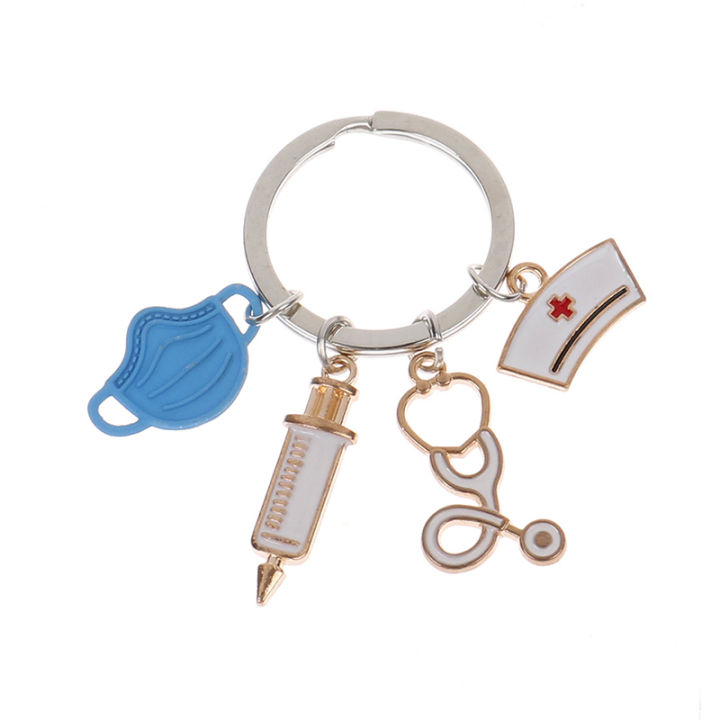 Doctor%20Keychain%20Medical%20Tool%20Key%20Ring%20Syringe%20Stethoscope%20Nurse%20Cap%20Key%20Chain%20-%20Image%207