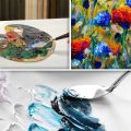 Stainless Steel Spatula Palette Oil Painting Scraper Artist For Color Mixing Painting Tools.