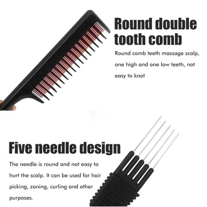 %E3%80%90Daily%20Necessities%20For%20Anyone%20Store%E3%80%913pcs/Set%20Hair%20Brush%20Rat%20Tail%20Comb%20Styling%20Hairbrush%20Straight%20Curly%20Hair%20Brush%20Women%20Hairdressing%20Salon%20-%20Image%204