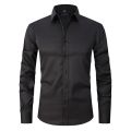 Men's Purple Bamboo Fiber Dress Shirts Brand Long Sleeve Shirt Solid Slim Fit Casual Formal Non Iron Work Shirt Camisa Masculina.