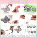 Wind Spinner DIY Painting Wind Chime Double Sided Paint Hanging Ornament for Garden Wind Spinner Butterfly 6 Pieces.