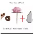 1Pcs Rose Stand and 1 Pcs Rose Nozzle for Cake Decoration. 