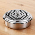 【No-profit】 Mosquitoes Coil Holder Tray Frame Stainless Steel Round Rack Plate for Spirals Incense. 