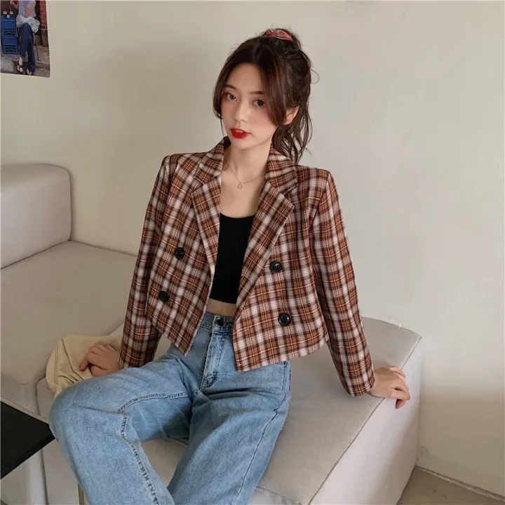Plaid%20Suit%20Jacket%20for%20Women%20Autumn%202021%20New%20Korean%20Version%20-%20Image%202