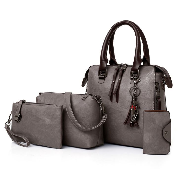 New%204pcs/Set%20High%20Quality%20Ladies%20Handbags%20Female%20PU%20Leather%20Shoulder%20Messenger%20Bags%20Women%20Composite%20Bags%20Tote%20Bag%20bolsa%20feminina%20-%20Image%204
