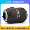 Nikon AF-S VR Micro-NIKKOR 105mm f/2.8G IF-ED Lens.