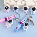 Creative Cute Cartoon Astronaut key ring Spaceman Car Key Chain Couple Backpack Pendant Gift Keychain. 