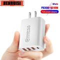 USB Type C Quick Charger 4 Ports QC3.0 4.0 PD Mobile Phone Fast Power Adapter For iPhone iPad Samsung Xiaomi Huawei Wall Charger. 