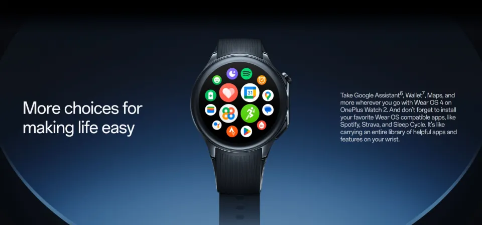 OnePlus Watch 2 BT Calling 1.43" AMOLED 1000 nits 5ATM With 32GB ROM/2GB  RAM & Wear OS SmartWatch - Black | Daraz.com.bd