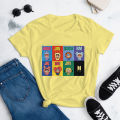 BTS cartoon name design high quality t-shirt summer collection for bts fan. 