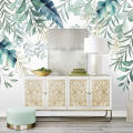 Custom Photo Wallpaper Modern 3D Green Plant Leaves Mural Living Room TV Sofa Bedroom Home Decor Wall Painting Papel De Parede. 