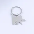 Cute Cartoon Knife Cat Keychain Stainless Steel Black Kitten Key Chains Keyring Bag Pendant Hanging Jewelry Gift. 