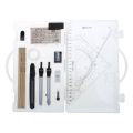 Architect Set,Professional Geometry Set,18, and Protractor Set,Drafting Tool,Drawing Stencil Interior Design Tool 96BA MuXiaRe.
