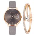 LooKeo Mall Moon Phase Ladies Leather Band Quartz Watch Set Women Bracelet Wristwatch Female Clock Relogio Mujer.