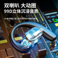 Open Single Ear Bluetooth Headset New Double Moving Coil Hanging Ear Bluetooth Headset Wireless Long Endurance.