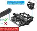 Bicycle Aluminum Alloy Pedals Flat-Platform For Cycling Mountain MTB BMX Bike Bicycle Bearing 9/16 Inch Left & Right Black Bicycle Accessories.