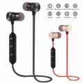 Wireless binaural stereo sports Bluetooth headset ear hanging running super long standby magnetic suction head neck hanging neck. 