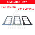 Realme C55 RMX3710 Sim Tray Micro SD Card Slot with Sim Ejector Pin Replacement Part.