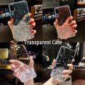 Phone case Realme Narzo 50 Back cover Full Stars Moon Starry Sky Transparent Bling Sequins Soft Back cover for Realme Narzo 50 cases. 