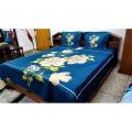 Stylish and Elegant Digital Home Tex Cotton 8.5/7.5 Feet Double Size Bedsheet with Two Pillow Covers - A Bed Sheet that Embodies Elegance. 