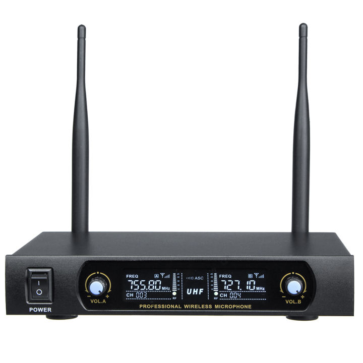 UHF%20Professional%20Dual%20Wireless%20Microphone%20System%20Kits%202%20Channel%20Cordless%20Handheld%20Mic%20110-240V%20+%20Receiver%20Kareoke%20KTV%20Home%20Party%20Supplies%20Speakers%20-%20Image%207