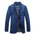 Mens Denim Blazer Men Fashion Cotton Vintage Suit Outerwear Male Blue Coat Denim Jacket Men Slim Fit Jeans Denim Blazers Top 4Xl. 