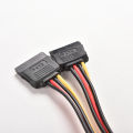 15 Pin SATA Male to SATA Female 1:2 Y Splitter Power Cable. 