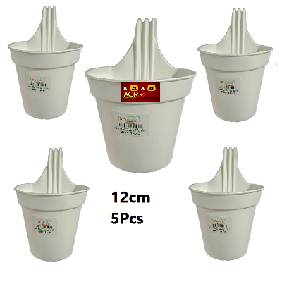 12 cm Grill PlanterTob  White 5 PCS