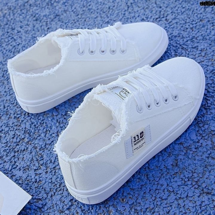 New%20Korean%20Style%20Women's%20White%20Shoes%20%EF%B9%A4%20Flat%20Bottom%20*%20Lazy%20People%20without%20Students%20%EF%B8%B8%20Canvas%20Shoes%20%EF%B9%95%EF%B9%82%20Spring%20and%20Summer%20#%EF%B9%8F%20Half%20Back%20Slip-on%20%C2%B7%20-%20Image%206