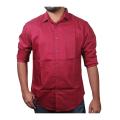 Maroon Long Sleeve Stretchable Casual Shirt for Men.