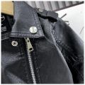 1-10Years Old Children Leather Jacket Fashion Trun-Down Collar Zipper PU Coat Boys Girls Motorcycle Outerwear. 