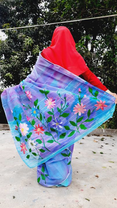 Sky%20Color%20Half%20Silk%20Wash%20Painted%20Hand%20Paint%20Saree%20-03%20-%20Image%204