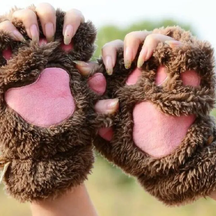 Cute%20Cat%20Claw%20Plush%20Mittens%20Fluffy%20Bear%20Gloves%20Costume%20Half%20Finger%20Party%20Gift-Cola%20Kids%20-%20Image%208