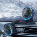 12V Car Fan Double Head Fan Portable Auto Cooling Fan.