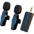 K35 Pro Dual Mic Wireless Lavalier Microphone for 3.5mm Supported Devices.