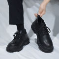 Douchuan spring new martin boots men's british black booties versatile casual low-top tide small leather shoes wholesale.