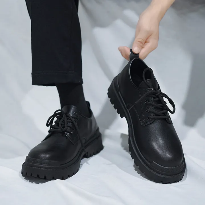 Douchuan%20spring%20new%20martin%20boots%20men's%20british%20black%20booties%20versatile%20casual%20low-top%20tide%20small%20leather%20shoes%20wholesale%20-%20Image%203