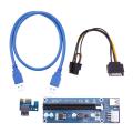 PCI-E Riser Card 60CM USB 3.0 Cable PCI Express 1X to 16X Extender PCIe Adapter 8 PIN for GPU Miner Mining. 