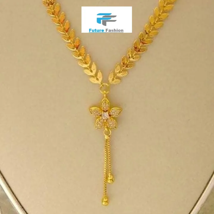 Tree%20Leaf%20Exclusive%20Design%20Necklace%20For%20Woman%20/%20New%20Golden%20Antique%20Metal%20Necklace%20%20For%20Women%20-%20Image%204