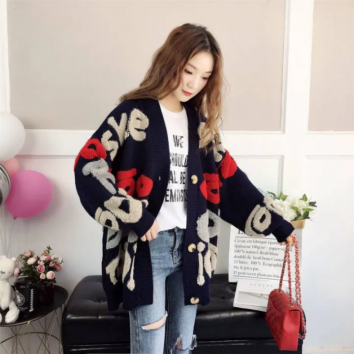Slouchy%20Style%20Sweater%20Women's%20Cardigan%20Loose%20Autumn%20and%20Winter%20Korean%202023%20New%20Style%20Outerwear%20Knitted%20Jacket%20Medium%20Length%20-%20Image%208