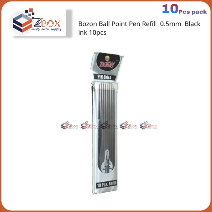 Bozon%20Ball%20Point%20Pen%20Refill%200.5mm%20Black%20ink%2010pcs%20-%20Image%202