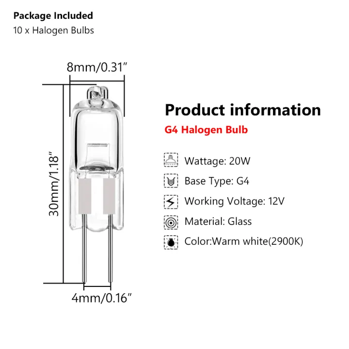 10/20/40%20Pcs%20AC/DC%2012V%2020w%20Super%20Bright%20G4%20Halogen%20Bulb%20Halogen%20Light%20Lamp%20JC%20Type%20Clear%20Tungsten%20Halogen%20Mini%20Lamp%20Light%20Blubs%20-%20Image%203