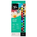 Mont Marte Signature Acrylic Paint Set 12ml x 12 shade Vibrant Colors High-Quality Pigments. 