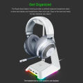 Razer Base Station Chroma Enabled Headset Stand Headphone Support Holder Chroma RGB Lighting 3 USB 3.0 Ports Detachable Base for Gaming Headsets. 