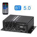 AK-370 Bluetooth-compatible Amplifier 2.0 Channel Power Amplifier DC 12V Digital Audio Amplifiers Mini HIFI Stereo USB OTG Input. 