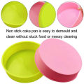 2Pcs Silicone Cake Molds,8 Inch Round Cake Tins,Non Stick Baking Molds,Bakeware for Chocolate Cookies/Breads. 