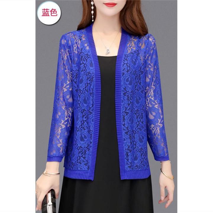 Summer%20New%20Lace%20Cardigan%20Short%20One-Suit%20Skirt%20Small%20Shawl%20Sun%20Protection%20Clothing%20Women's%20Air%20Conditioning%20Shirt%20Mom%20Wear%20Spring%20Thin%20Coat%20-%20Image%208