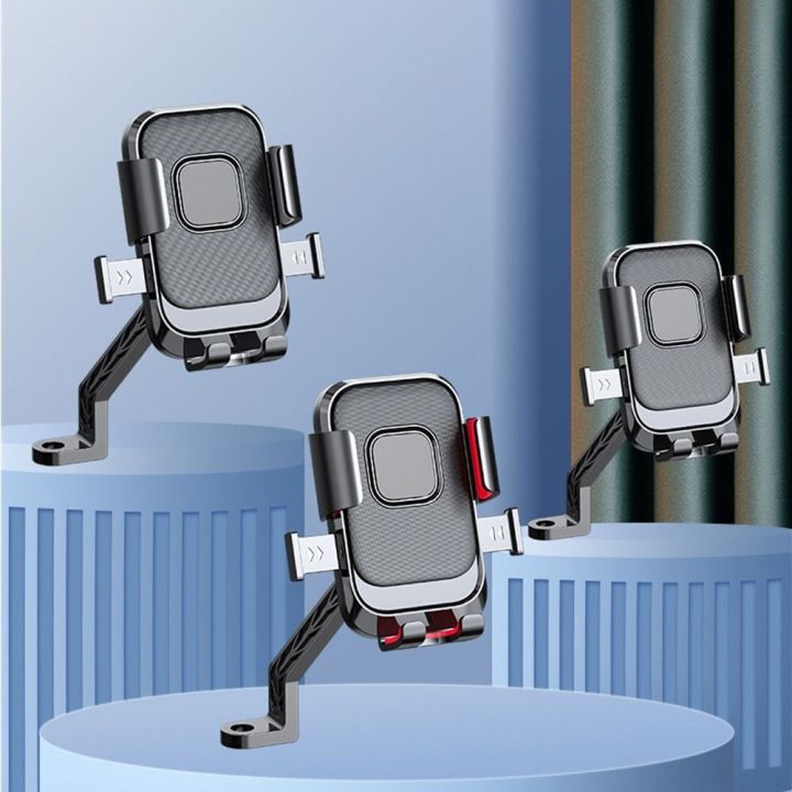 Motorcycle Phone Holder Motorbike Bicycle Phone Stand Holder Ride Navigation Stand Handlebar Mirror Mount Bracket