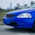 3X Car Carbon Fiber Mesh ABS Front Hood Grille Grill for 96-98 Honda Civic EJ/EK JDM Type R.